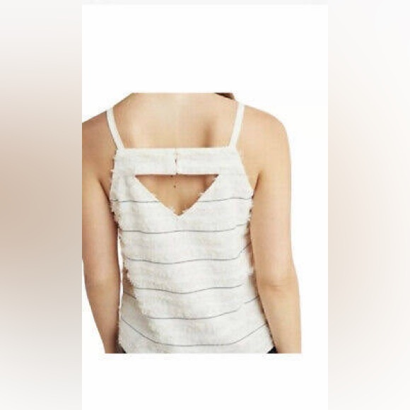 Maeve by Anthropologie Quinn Striped & Fringe Tank Top, Size 8 - Picture 3 of 16